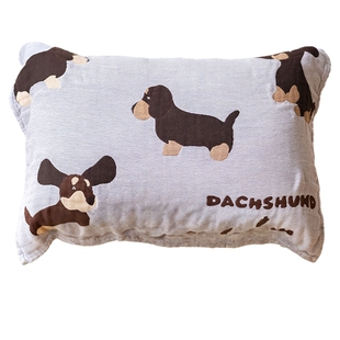 达克斯狗狗纯棉a类纱布枕巾一对全棉亲肤柔软女枕头巾男士防头油