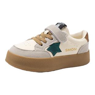 儿童板鞋2026春秋新款女童运动鞋男童休闲鞋韩版鞋子魔术贴小学生