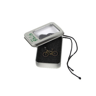 波尔兄弟订制钛金属自行车项链手链吊坠合金纪念品挂链装饰铁盒装