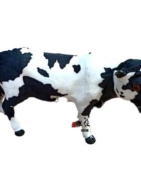 内蒙古工艺品奶牛桌面模型黑白