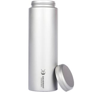 Silverant银蚁纯钛水杯单层宽口户外运动钛水壶旅行便携车载杯子