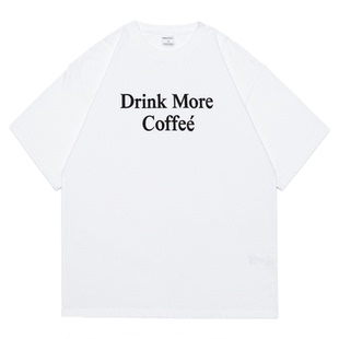 GOGOSOON夏季新款短袖T恤300g男生字母印花圆领宽松潮流休闲上衣Q