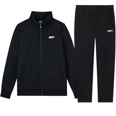 361立领开衫运动套装透气针织裤