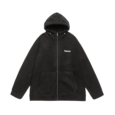 GOGOSOON加厚摇粒绒外套男420g新款2025秋冬夹克休闲连帽青少年潮