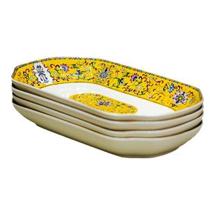 12英寸大号装鱼盘子家用2026新款长形深盘蒸鱼盘子烤鱼盘陶瓷鱼碟