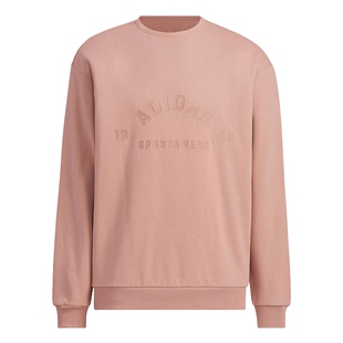 adidas阿迪达斯年春季新款男款运动休闲圆领粉色卫衣JL6065