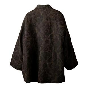 巴恩风香云纱 柞蚕丝长绒棉短棉服 知笔墨设计改良汉服外套