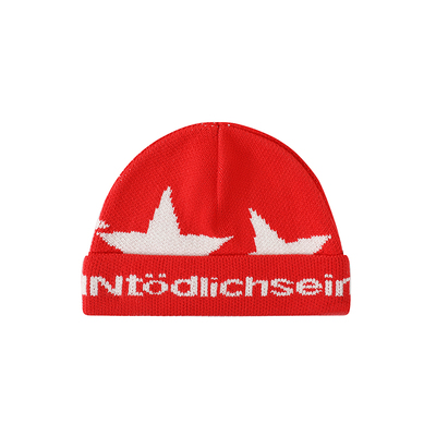 DONSMOKE星星毛线帽DSM经典翻边毛线帽温暖厚重质感秋冬穿搭利器