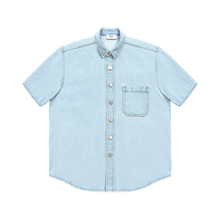 【惊喜5折】UNICA HOMME/孙靖钧同款_潮流_休闲衬衣牛仔男衬衫