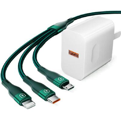 车载数据线三合一快充100W套装