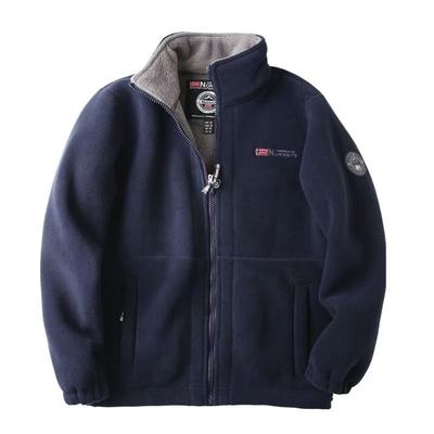 户外防寒抓绒衣男款连帽