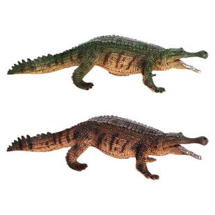 儿童认知仿真野生爬行动物模型大鳄鱼帝王鳄塑胶实心玩具摆件礼物