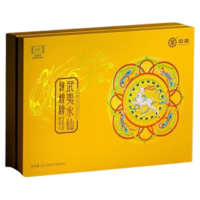 中茶敦煌牌特级武夷水仙国风黄盒