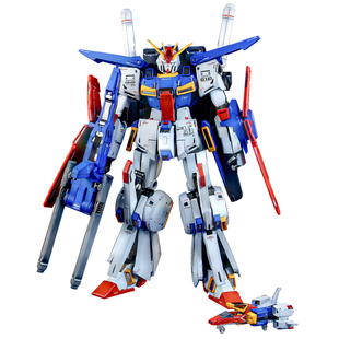 万代MG1/100 MSZ-010 ZZ高达 Ver.Ka卡版 阴影喷涂上色 代工 加工