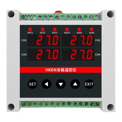 HKDN多路温控模块4路3路2路智能pid温度导轨式温控485数显温控仪