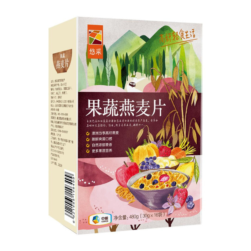 中粮悠采澳洲高纤即食果蔬麦片