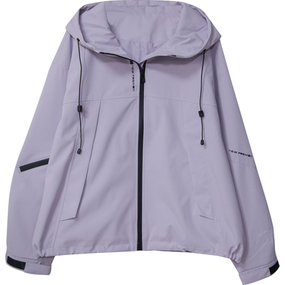 时尚休闲连帽冲锋衣女春秋新款