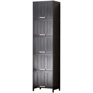 书柜现代简约带门防尘格子柜组合立柜窄柜储物柜置物书架落地实木