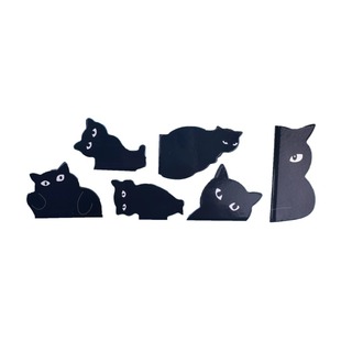 文创黑猫创意金属磁吸书签猫咪磁铁定制小猫书夹文具磁性猫书签夹