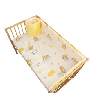 A类纯棉ins一片式豆豆绒婴儿床围儿童床拼接床防撞软包围挡夏季