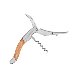 意大利Legnoart不锈钢红酒开瓶器多功能木柄海马刀雷诺阿特酒刀