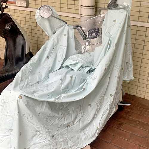 【高颜值雨衣】质量好的电动车防晒防雨罩雨衣二合一体女加厚加大