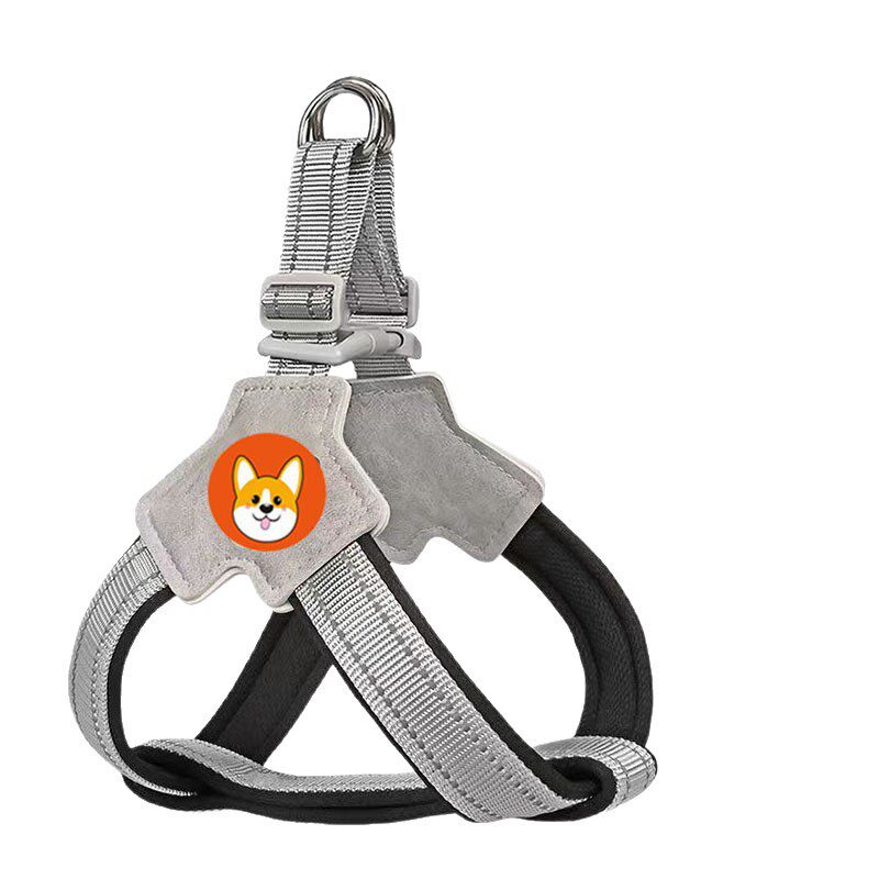 新款狗狗牵引绳背心式宠物胸背带遛狗绳中小型柯基比熊泰迪牵引绳