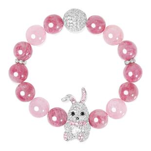 GEMOLA格莫拉 叛逆千金风草莓桃桃脆兔兔手串