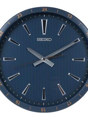 SEIKO日本精工13英寸日式简约家用客厅卧室钉盘刻度大气潮流挂钟
