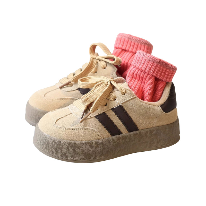 儿童运动鞋2026冬女童加绒德训鞋