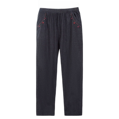 依布中老年妈妈装休闲牛仔裤子