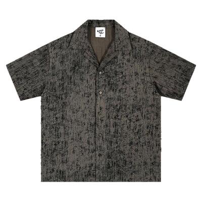古巴领薄款宽松百搭短袖衬衫BF