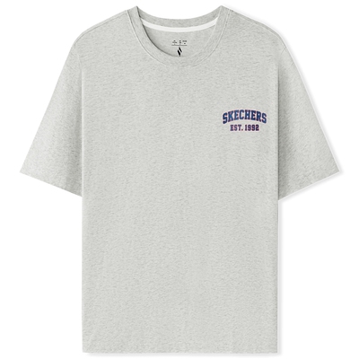 【成毅同款】斯凯奇2025新款夏季男女款针织T恤吸湿速干运动短袖