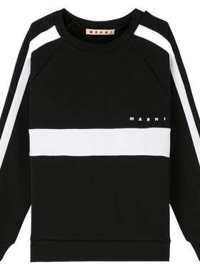 MARNI 秋冬男童印花拼色棉质平纹布卫衣