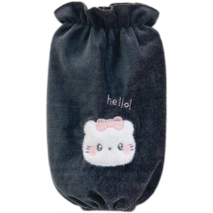 中长款羽绒服袖套女秋冬季可爱毛绒学生套袖成人上班防脏棉衣护袖