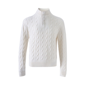 SEE ALSO『小羊皮山羊绒』超精纺巴素兰绵羊毛老钱绞麻花立领毛衣