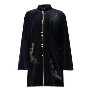 追风英雄太极服南韩绒女冬季太极拳练功服男高端金刺绣丝绒加厚