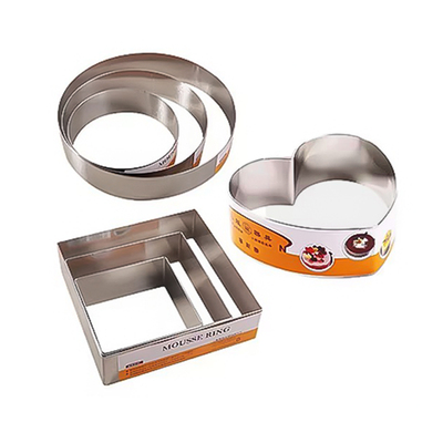 不锈钢圆形心形方形慕斯圈