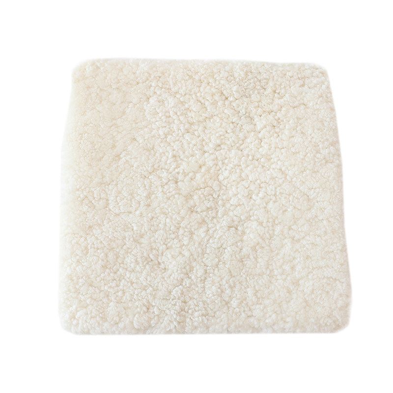 小沙卷毛坐垫圆形椅垫方垫沙发垫纯羊毛椅垫餐椅垫凳子化妆椅坐垫