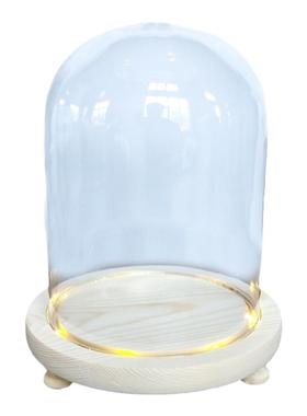 婚纱模型防尘玻璃罩带灯发光朋友