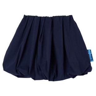 [赖美云同款 ]ALL BEINGS25SS藏青不规则褶皱松紧腰花苞半身短裙