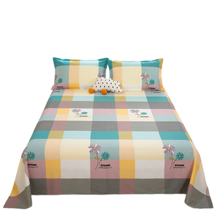 100%纯棉床单单件加厚全棉1米5单双人床被单学生宿舍新款四季通用