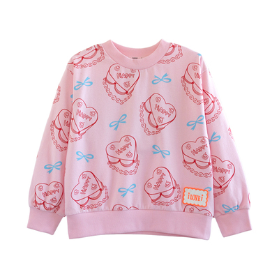 ILOVEJ女童蛋糕印花卫衣