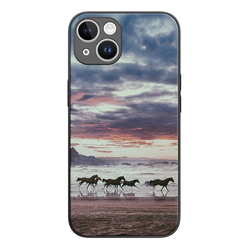 捣旦国度适用于iphone17苹果16磁吸手机壳15promax高级感14海边骏马12天空全包镜头边框12防摔散热保护套新款
