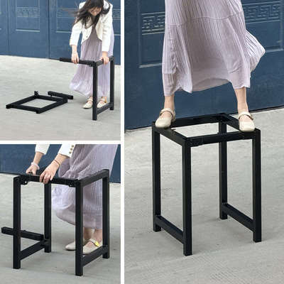 正方形 铁艺桌架  桌腿支架 桌子架 四方桌架子 餐桌脚