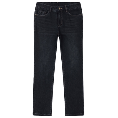 舒适挺括合体中直筒牛仔裤