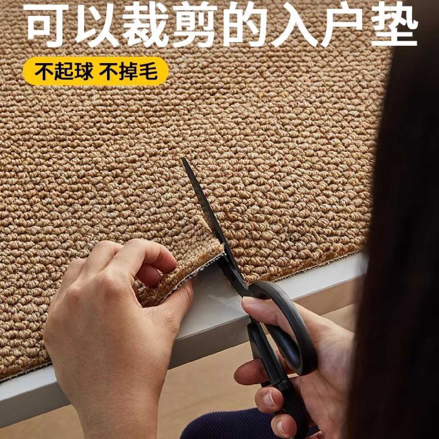 入户门地垫仿剑麻地毯门垫进门大门口入门玄关门外地毯脚垫可裁剪