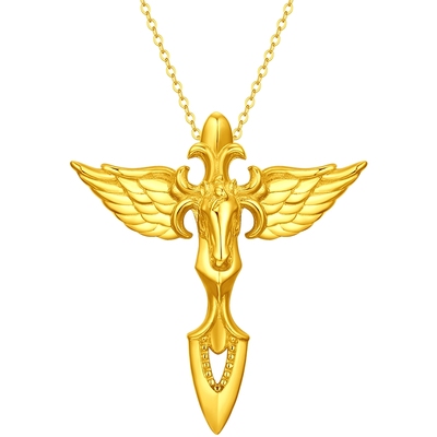 周大福马年生肖系列权杖飞马吊坠