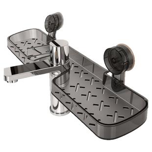 吸盘水龙头置物架卫生间免打孔浴室洗手池洗漱台壁挂式收纳架挂架