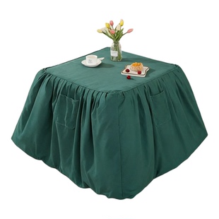 湘周记正方形烤火罩加厚烤火被冬季保暖罩家用烤火架被罩纯色简约